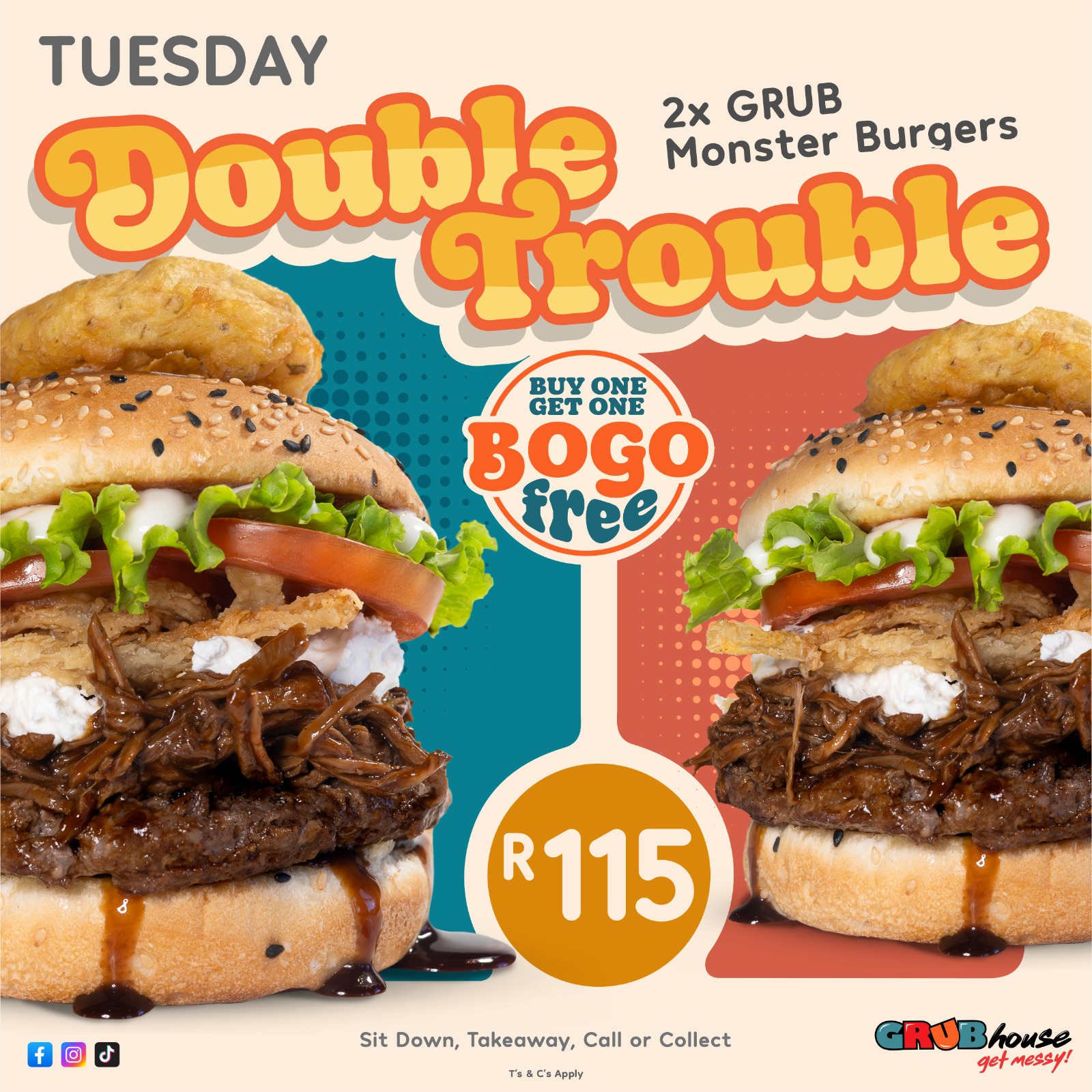 Tuesday Double Trouble at GRUBhouse